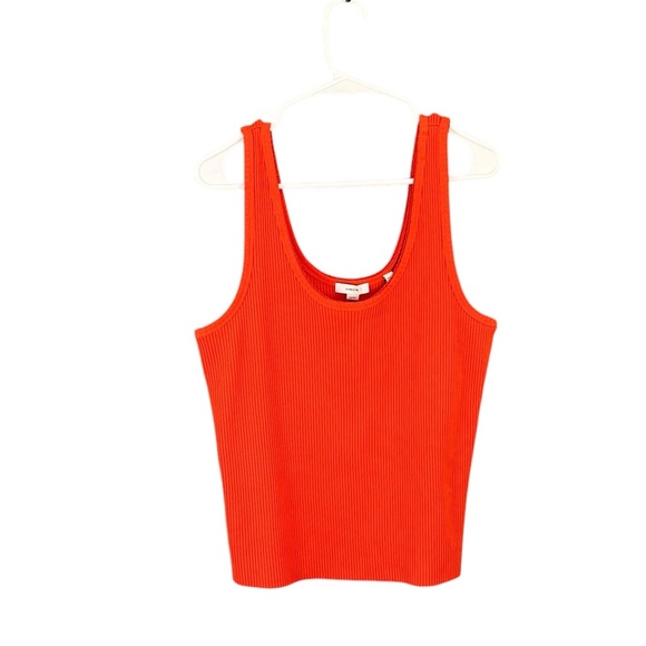 NEW Vince Scoop Neck Rib Tank XL Orange - Picture 3 of 11